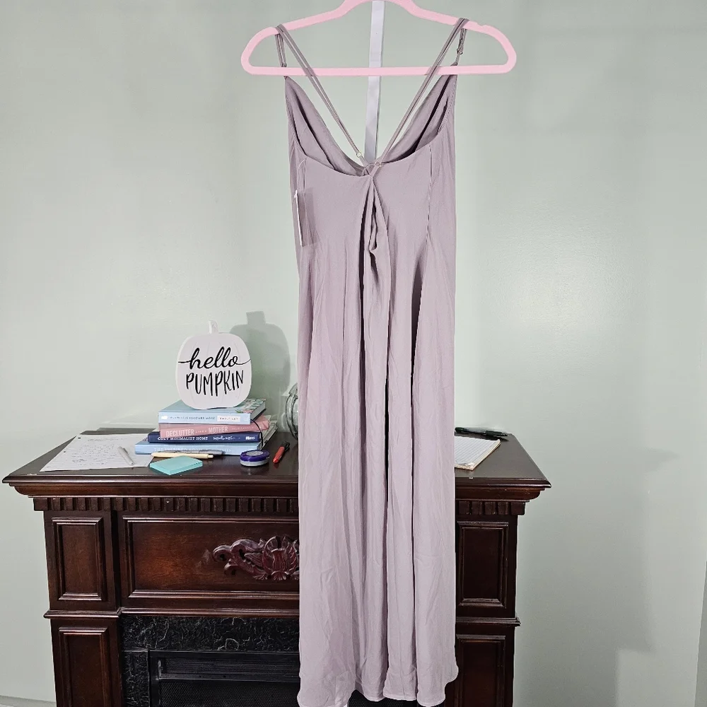 Show Me Your Mumu Wedding Bridesmaid Dress Verona Cowl Neck Large Dove Gray‎ - Picture 2 of 11